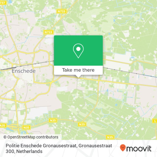 Politie Enschede Gronausestraat, Gronausestraat 300 map