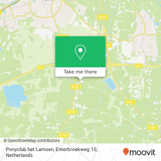 Ponyclub het Lamoen, Enterbroekweg 10 Karte