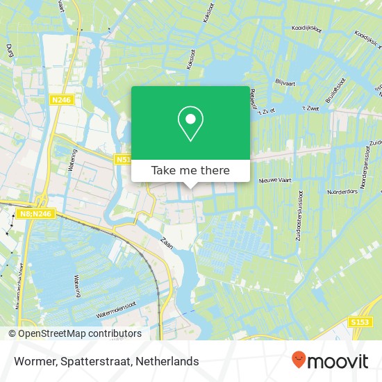 Wormer, Spatterstraat map