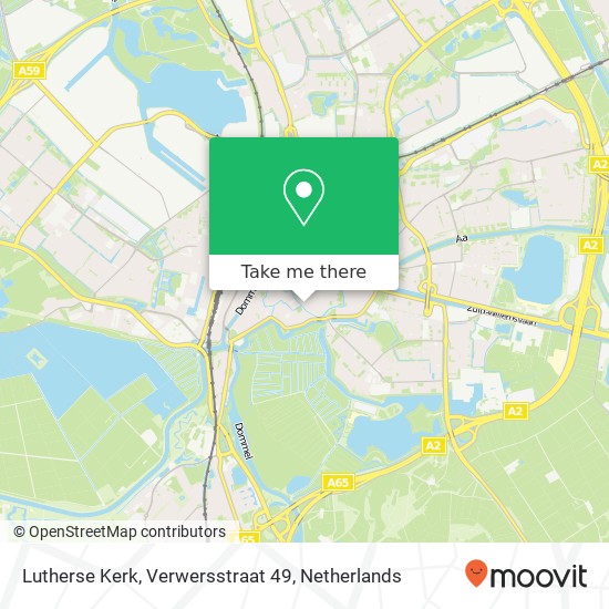 Lutherse Kerk, Verwersstraat 49 map