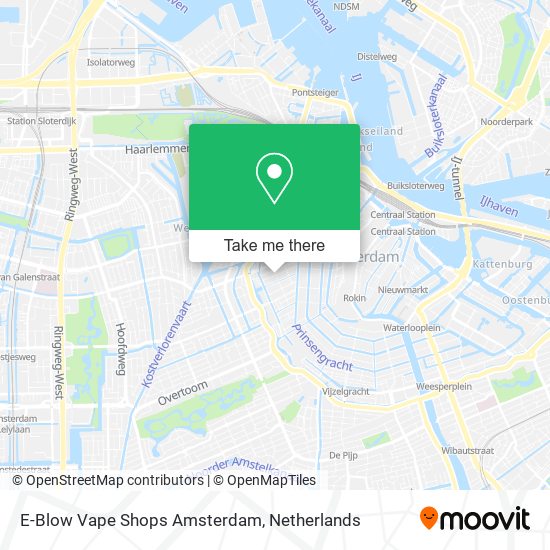 E-Blow Vape Shops Amsterdam map
