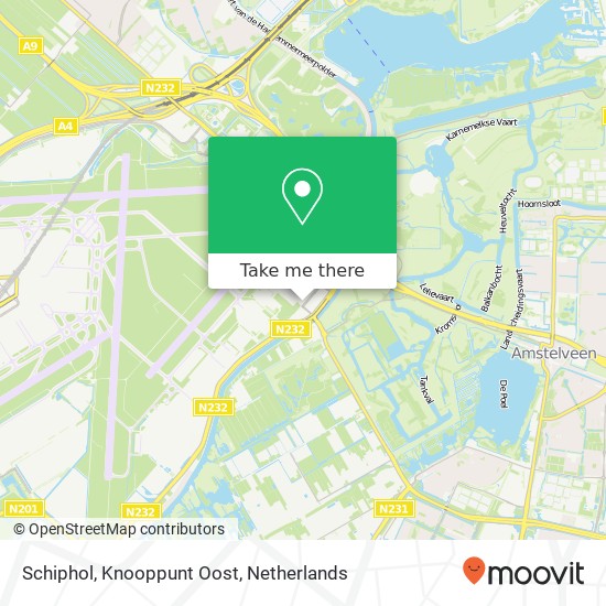 Schiphol, Knooppunt Oost map