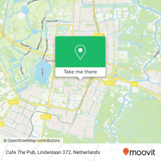 Cafe The Pub, Lindenlaan 372 map