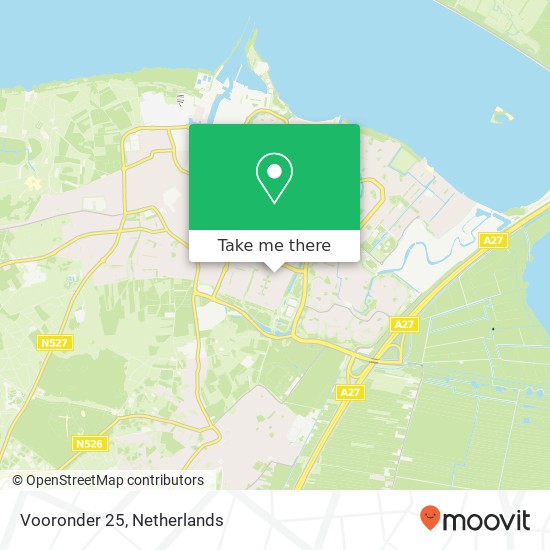 Vooronder 25, 1276 HZ Huizen map