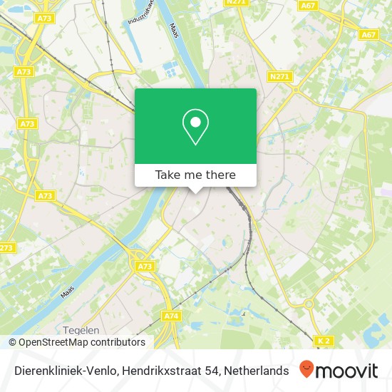 Dierenkliniek-Venlo, Hendrikxstraat 54 map