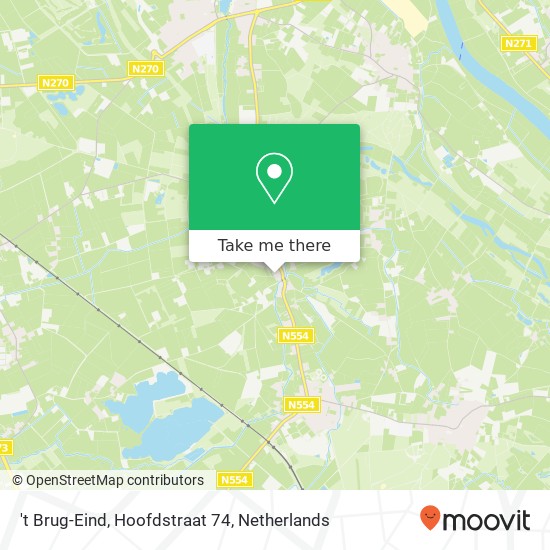 't Brug-Eind, Hoofdstraat 74 map