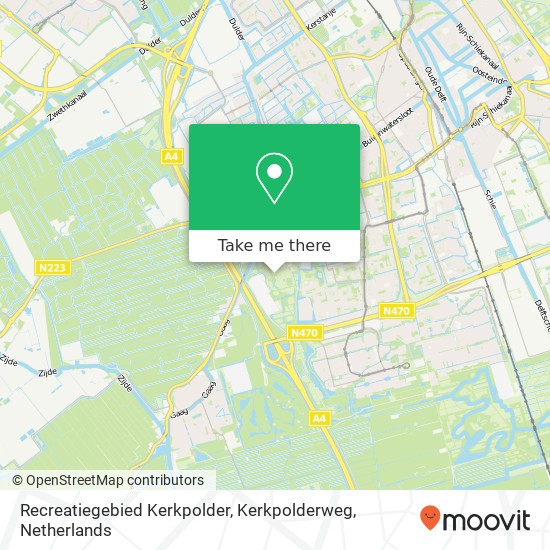 Recreatiegebied Kerkpolder, Kerkpolderweg map