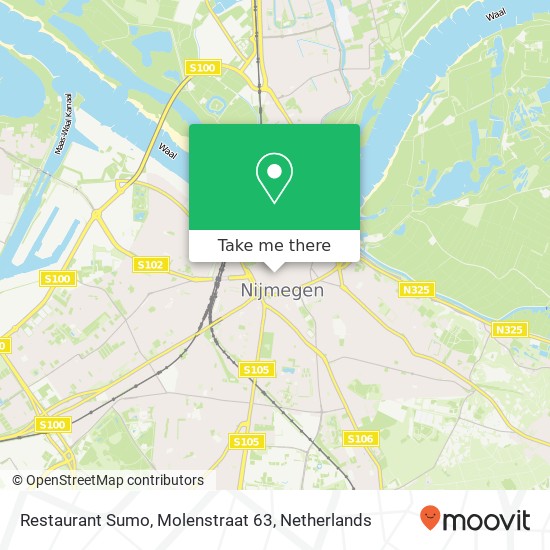 Restaurant Sumo, Molenstraat 63 map