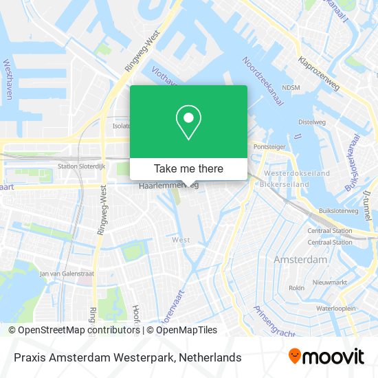 Praxis Amsterdam Westerpark map