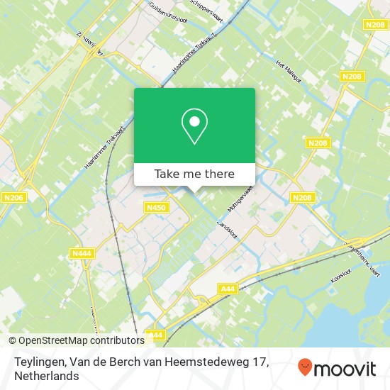 Teylingen, Van de Berch van Heemstedeweg 17 map