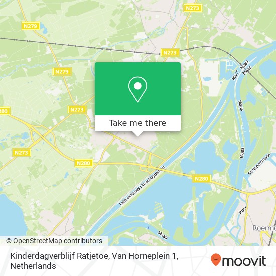 Kinderdagverblijf Ratjetoe, Van Horneplein 1 map