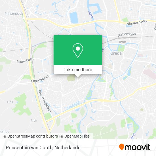 Prinsentuin van Cooth map