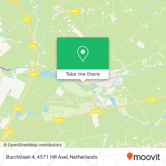 Burchtlaan 4, 4571 HR Axel map