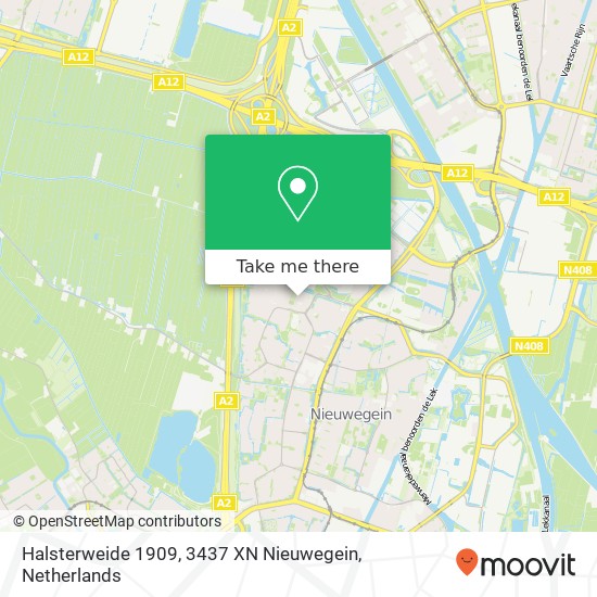 Halsterweide 1909, 3437 XN Nieuwegein map