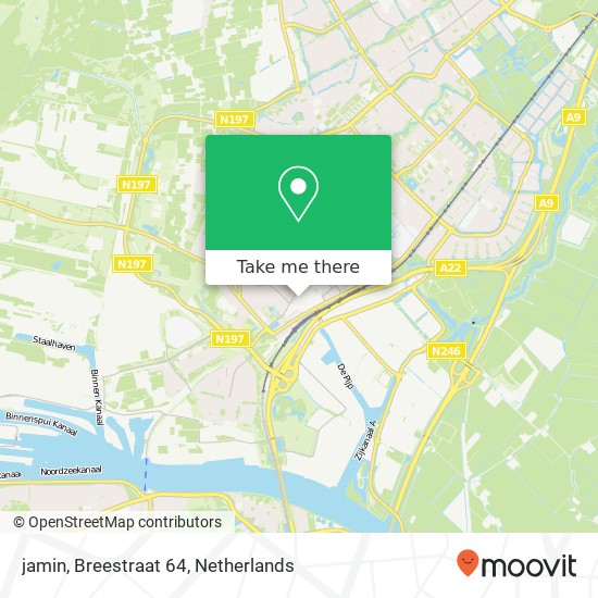 jamin, Breestraat 64 map