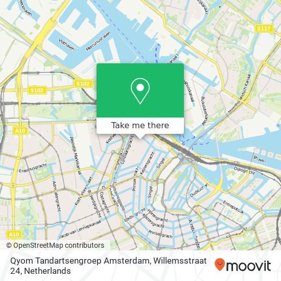 Qyom Tandartsengroep Amsterdam, Willemsstraat 24 map