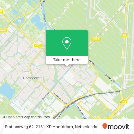 Stationsweg 62, 2131 XD Hoofddorp Karte