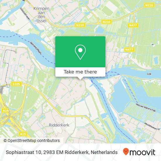 Sophiastraat 10, 2983 EM Ridderkerk map