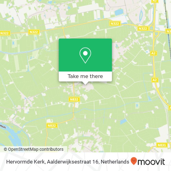 Hervormde Kerk, Aalderwijksestraat 16 map