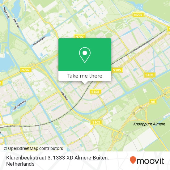 Klarenbeekstraat 3, 1333 XD Almere-Buiten map