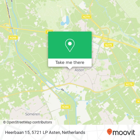 Heerbaan 15, 5721 LP Asten Karte