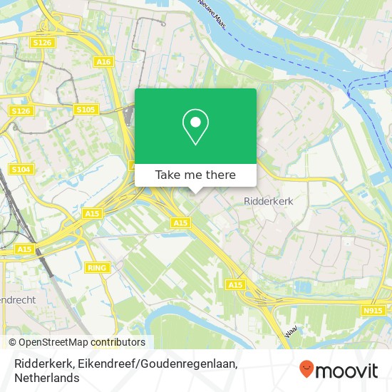 Ridderkerk, Eikendreef / Goudenregenlaan map