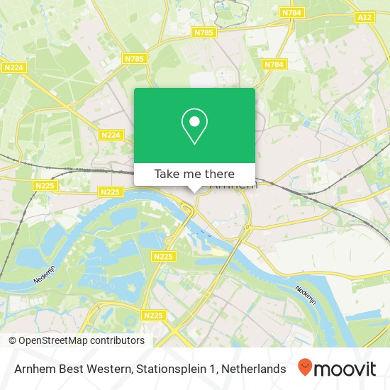 Arnhem Best Western, Stationsplein 1 map