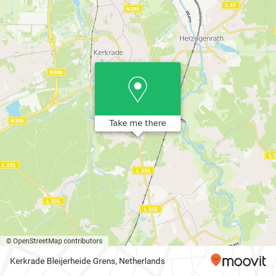 Kerkrade Bleijerheide Grens map