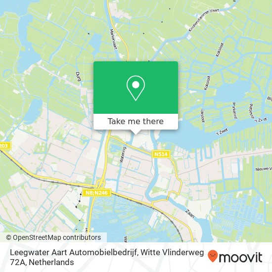 Leegwater Aart Automobielbedrijf, Witte Vlinderweg 72A map