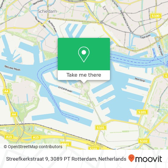 Streefkerkstraat 9, 3089 PT Rotterdam map