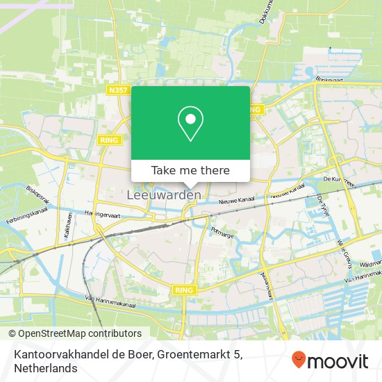 Kantoorvakhandel de Boer, Groentemarkt 5 map