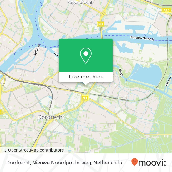 Dordrecht, Nieuwe Noordpolderweg map