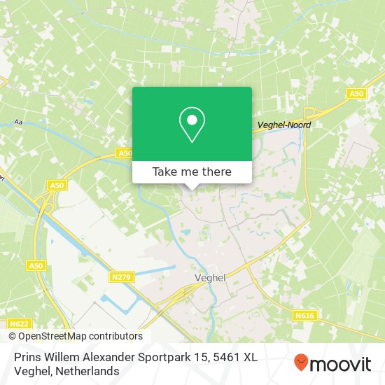 Prins Willem Alexander Sportpark 15, 5461 XL Veghel map