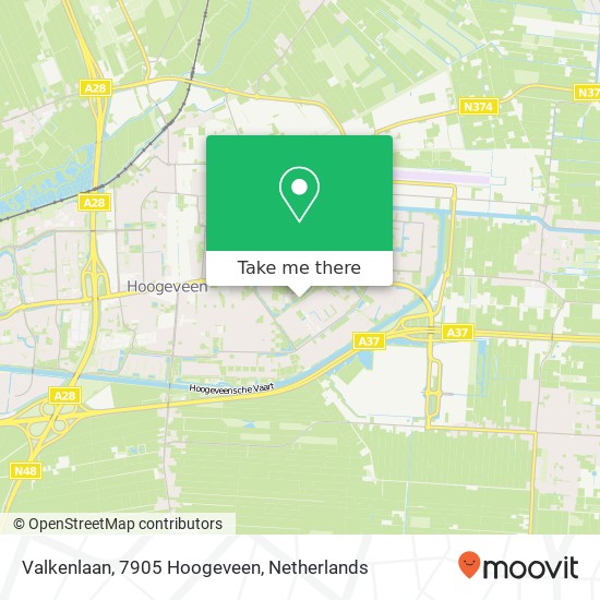 Valkenlaan, 7905 Hoogeveen map