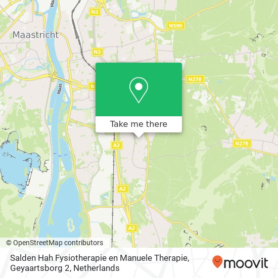 Salden Hah Fysiotherapie en Manuele Therapie, Geyaartsborg 2 map