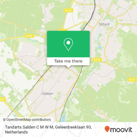 Tandarts Salden C M W M, Geleenbeeklaan 90 Karte