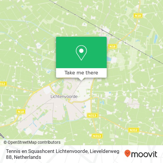 Tennis en Squashcent Lichtenvoorde, Lievelderweg 88 map