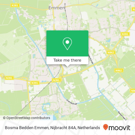 Bosma Bedden Emmen, Nijbracht 84A Karte