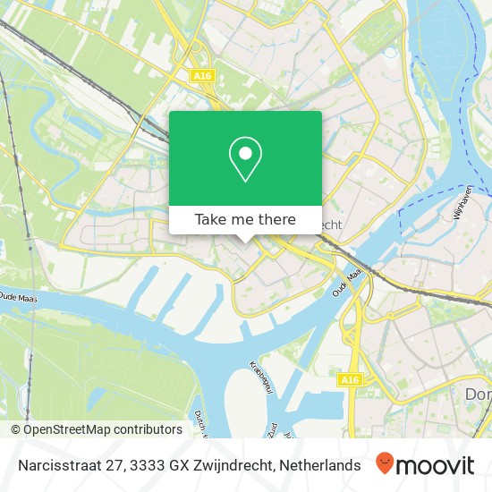 Narcisstraat 27, 3333 GX Zwijndrecht map