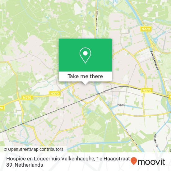 Hospice en Logeerhuis Valkenhaeghe, 1e Haagstraat 89 map