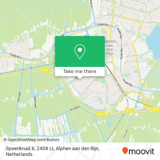 Speenkruid 6, 2408 LL Alphen aan den Rijn map