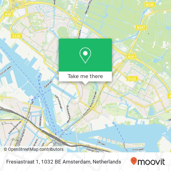 Fresiastraat 1, 1032 BE Amsterdam map