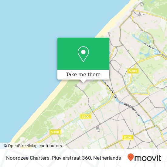 Noordzee Charters, Pluvierstraat 360 map