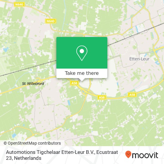 Automotions Tigchelaar Etten-Leur B.V., Ecustraat 23 map