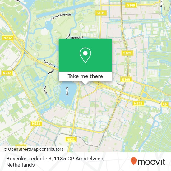 Bovenkerkerkade 3, 1185 CP Amstelveen map