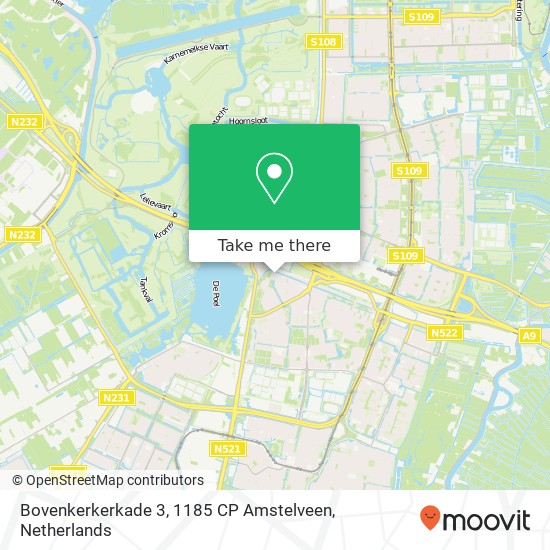 Bovenkerkerkade 3, 1185 CP Amstelveen Karte