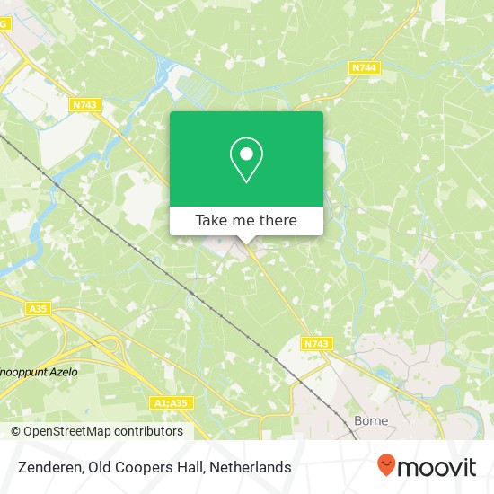 Zenderen, Old Coopers Hall Karte