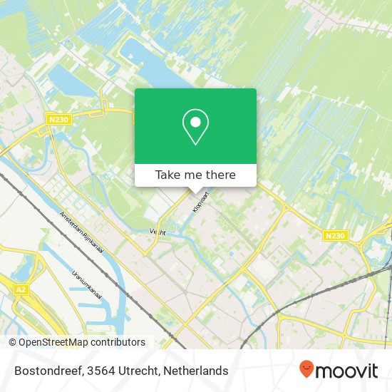 Bostondreef, 3564 Utrecht map