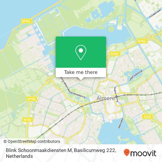 Blink Schoonmaakdiensten M, Basilicumweg 222 map