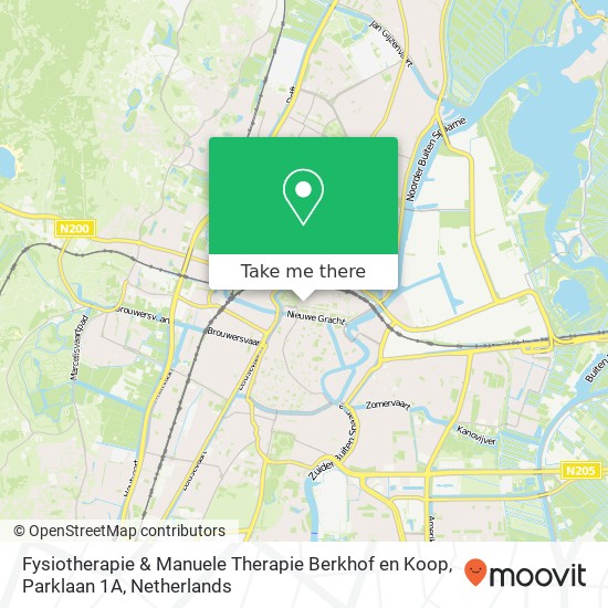 Fysiotherapie & Manuele Therapie Berkhof en Koop, Parklaan 1A map